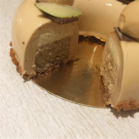 Ruban De Gourmandises Entremet Poire Sp Culoos Mousse Speculoos