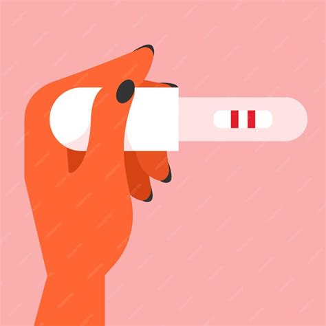 Premium Vector Pregnancy Test In Hand Vector Illustration In Flat