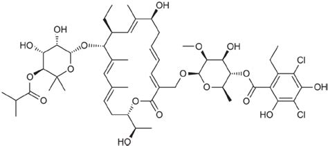 Molecular structure of fidaxomicin. | Download Scientific Diagram