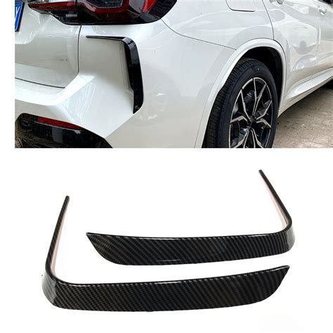 For Bmw X3 X3m G01 M Pack 2022 2024 Carbon Fiber Look Gloss Black Rear