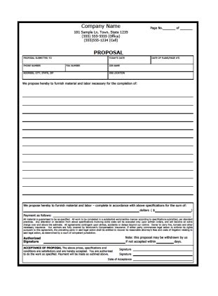 Proposal Template - Free Printable Documents