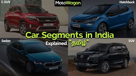 Car Segments In India Explained In Tamil Motowagon Youtube