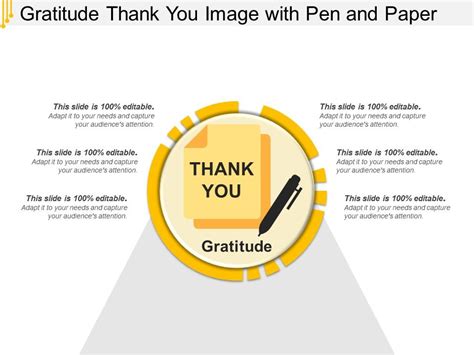 Gratitude Thank You Image With Pen And Paper Powerpoint Presentation