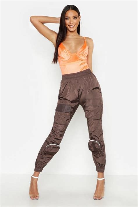 Cargo Pocket Shell Jogger Boohoo