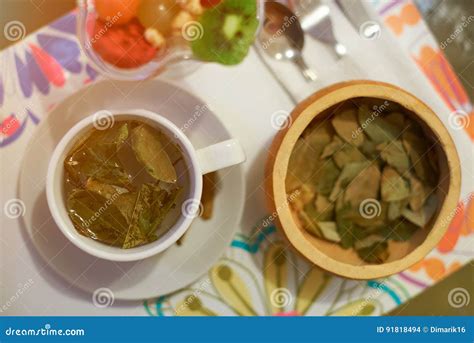 Traditional Coca Leaf Tea Stock Photo Image Of Leaves 91818494