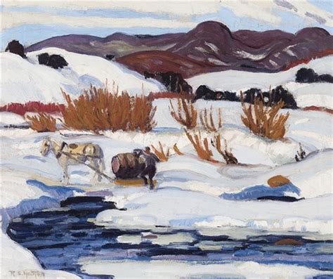 Randolph Stanley Hewton Winter Scene Mutualart