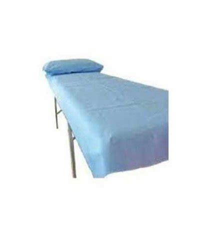 Non Woven Disposable Hospital Bed Sheet Pattern Plain Color Blue