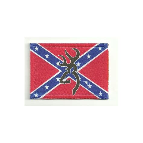 Embroidery And Textile Patch Browning Confederate 4cm X 3cm