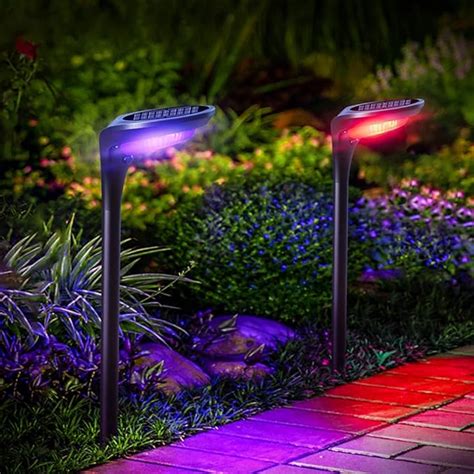 OSORD Color Solar Pathway Lights 4 Pack Color Changing Solar Lights