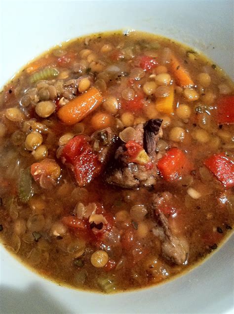 Katie Cooks Dinner LENTIL SOUP WITH BEEF