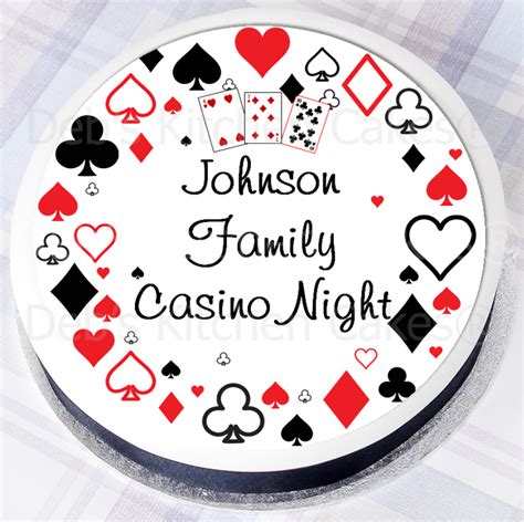 Personalised Playing Cards Cake Topper Round Debs Kitchen Cakes