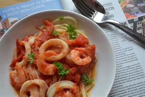 Spaghetti Aux Calamars Et Crevettes Hum A Sent Bon