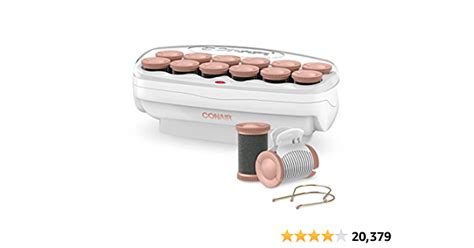 Conair Big Curls And Waves Jumbo Ceramic Hot Rollers Bonus Super Clips And Metal Clips