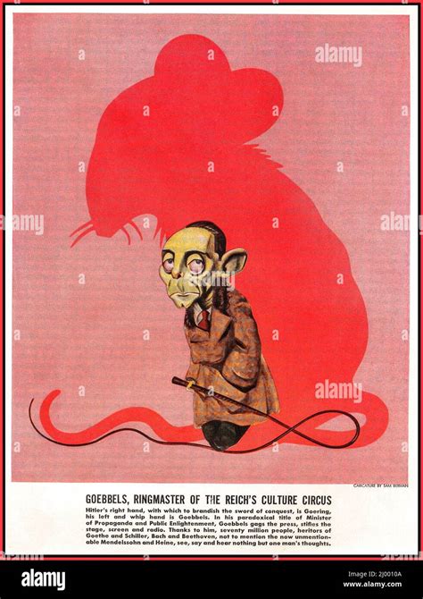 Anti Nazi 1930s Propaganda Political Caricature Of Goebbels Made By