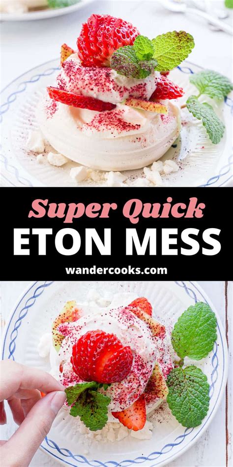 Super Quick Eton Mess Meringue Dessert Wandercooks