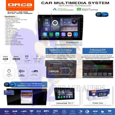 Jual Headunit Android Orca Carplay Adr Dsp Inch Nfc Cooling Fan