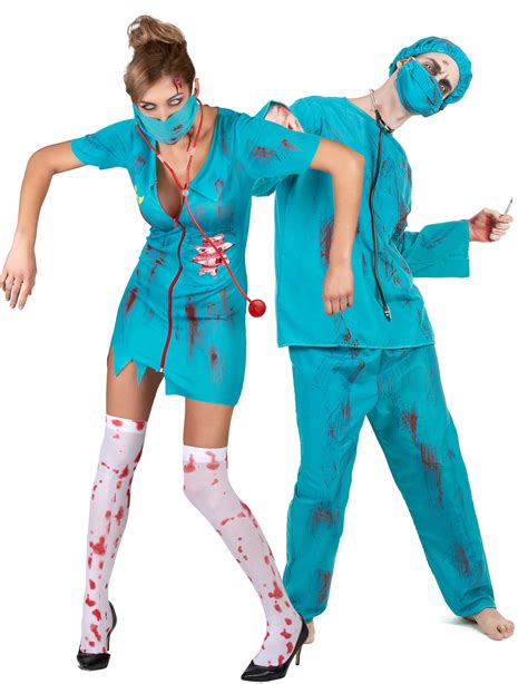 D Guisement De Couple Infirmi Re Et Chirurgien Zombie Halloween Adulte