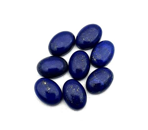 Natural Lapis Lazuli Oval Loose Cabochons Gemstone Lot Pcs Mm