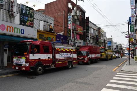 화성소방서 추석 명절 대비 전통시장 소방차 길 터주기 훈련