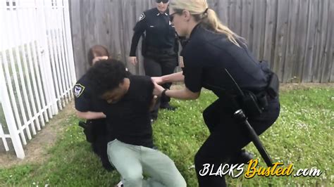 Black Thug Busted By Horny Milf Cops