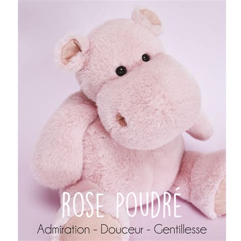 Histoire D Ours Peluche Hippopotame Rose Poudr Cm Hip Pie