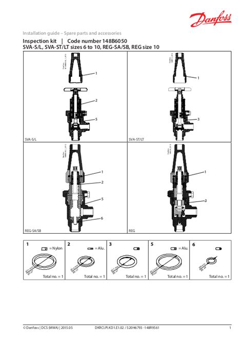 Danfoss SVA-S 6, SVA-L 6, SVA-ST 6, SVA-LT 6, SVA-S 10 Installation guide