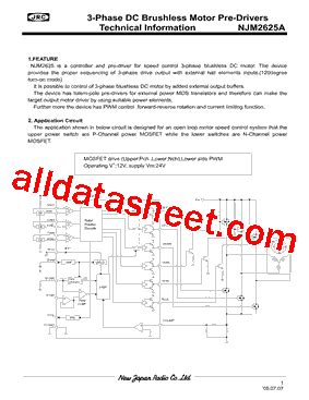 NJM2625A Datasheet PDF New Japan Radio