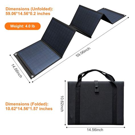 Foldable Solar Panel W Portable Solar Panels With V Usb And V Dc