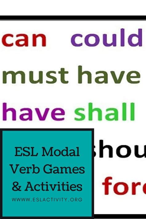 Modal Verb Activities For ESL Modals Games Lesson Plans