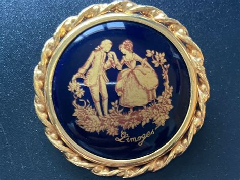 Broche Vintage En Porcelaine De Limoges Kaufen Auf Ricardo