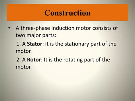 Three Phase Induction Motor & Its Application | PPT