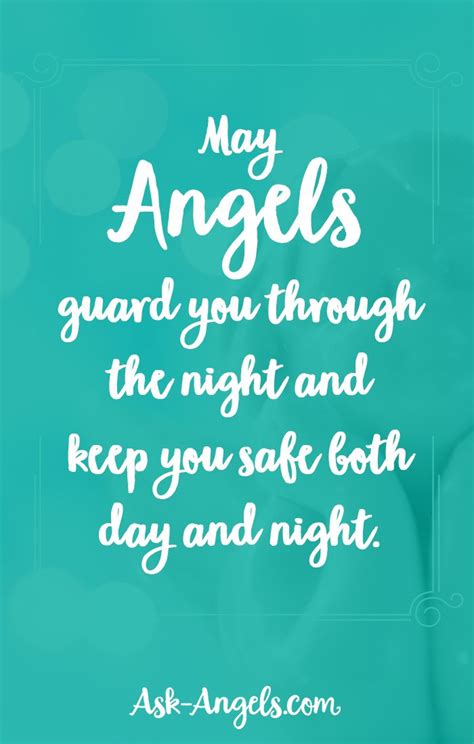 May Angels Guard You Through The Night And Keep You Safe Both Day And