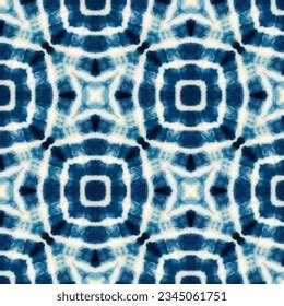 Shibori Style Prints Allover Patterns Digital Stock Illustration