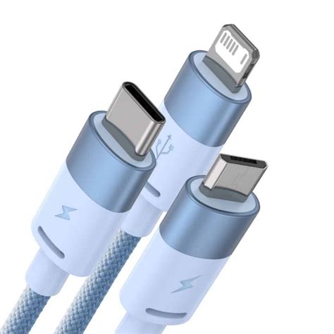 Baseus StarSpeed 3 In 1 USB To Micro Type C Lightning Cable AppleMe