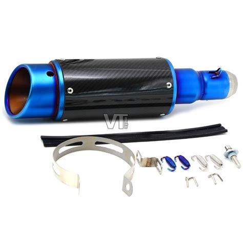 Universal 36 69mm Modified Motorcycle Exhaust Pipe Muffler Carbon Fiber