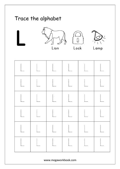 Letter L Tracing Worksheet - Ivuyteq