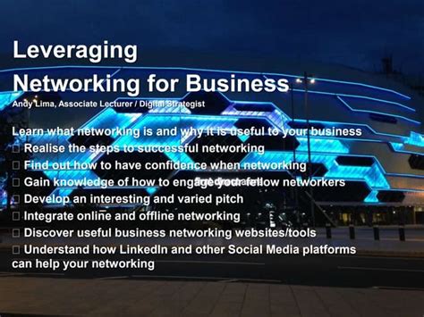 Leveraging The Power Of Networks For Business Ppt