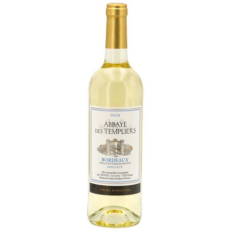 Abbaye Des Templiers Vin Blanc Moelleux De Bordeaux AOP