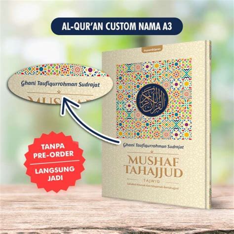 Jual Alquran Mushaf Tahajjud Kabir Lansia Tajwid Ukuran Jumbo A3