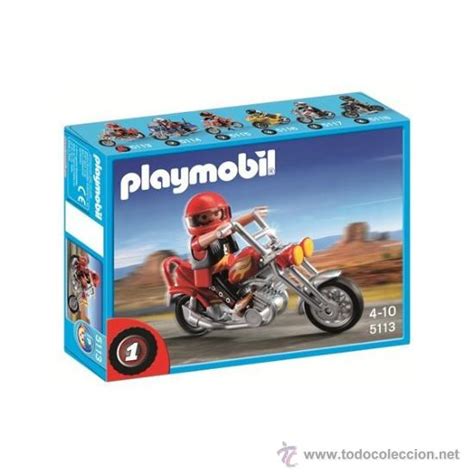 Playmobil Motero Moto Chopper Harley Davidson R Vendido En Venta