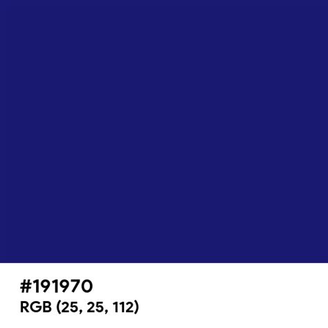 Midnight Blue color hex code is #191970