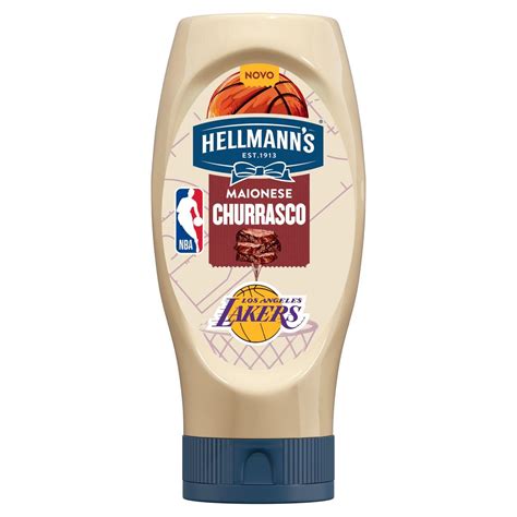 Maionese Churrasco NBA Los Angeles Lakers Hellmanns Squeeze 335g BIG