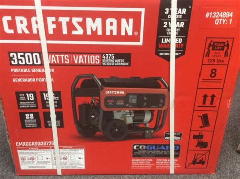 Craftsman 3500 Watts Portable Generator Cxmggas030729 Ebay