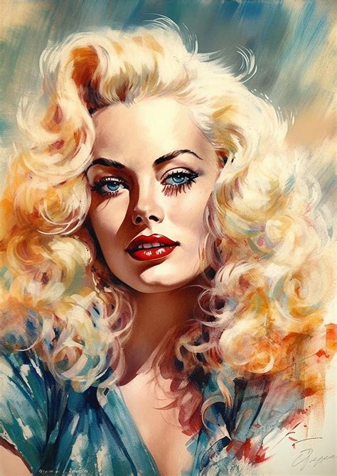 Mamie Van Doren Digital Art By Thuy Dinh Thi Fine Art America