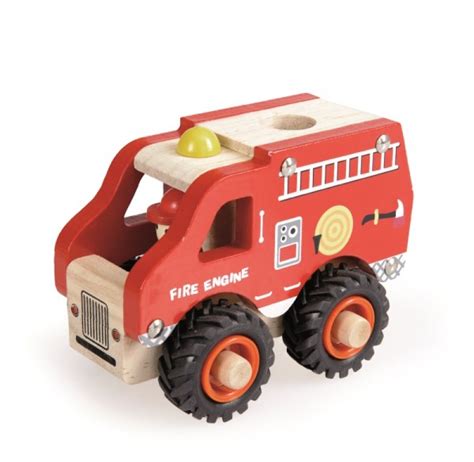 CAMION DE POMPIERS EN BOIS Egmont Toys Bo Jeux 85