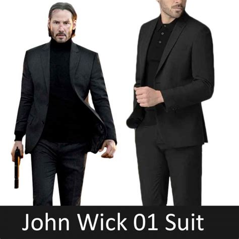 Keanu Reeves John Wick Suit | Black 3 Piece Suit