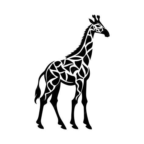 Giraffe Silhouette Vector Illustration Premium Ai Generated Vector