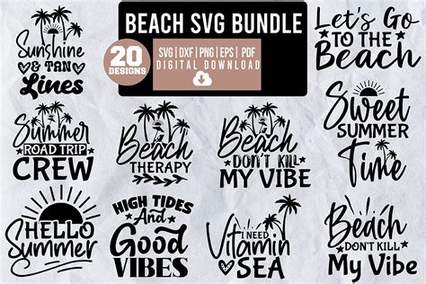 Beach Svg Bundle Graphic By Monidesignhat · Creative Fabrica