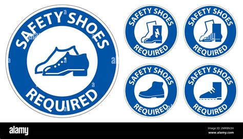 Label Floor Sign Safety Shoes Required Stock Vector Image And Art Alamy