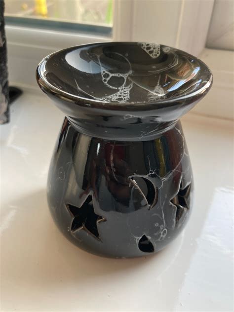 Mini Ceramic Wax Melt Burner Oil Burner Stars And Moon Wax Etsy